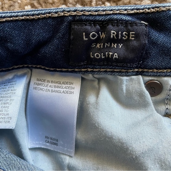 Lucky Brand Low Rise Skinny Lolita Jeans Women’s 8 (30x28) Blue Med Wash Stretch - Picture 13 of 14